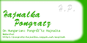 hajnalka pongratz business card